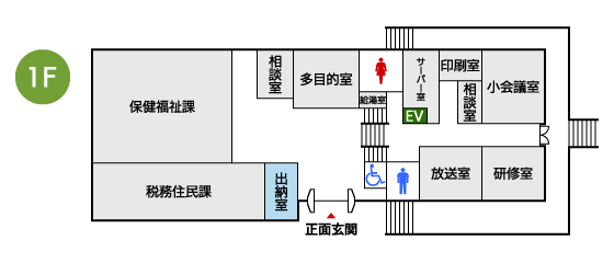 出納室の案内図